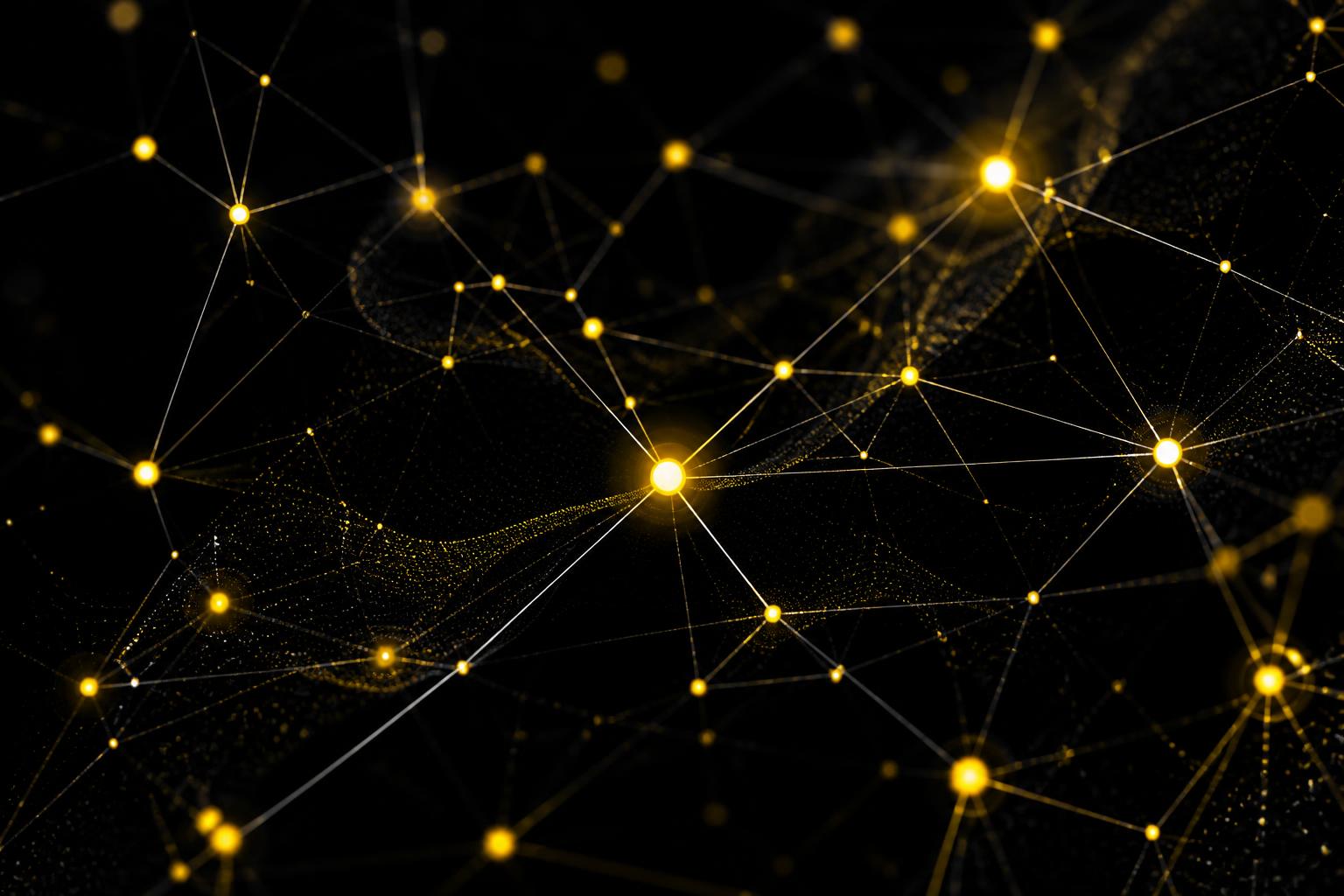 Constellation of interconnected nodes illustrating an integrated digital marketing strategy